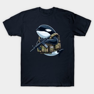 Tactical Orca Majesty Tee: Where Strength Meets Oceanic Elegance T-Shirt